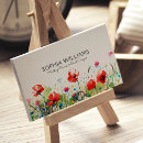 Search for poppy business cards White