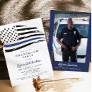 Search for blue graduation invitations Police party