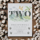 Search for dinosaur 2nd birthday invitations Cute