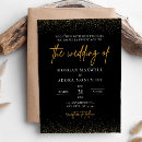 Search for new years eve wedding invitations Black and gold