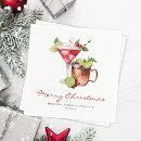 Search for christmas martini napkins Watercolor