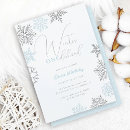 Search for silver 1st birthday invitations Snowflakes