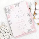 Search for winter onederland birthday invitations Silver glitter