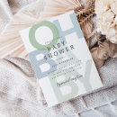 Search for blue and green baby shower invitations For her