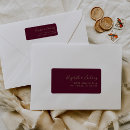 Search for burgundy and gold return address labels Minimalist