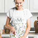 Search for monogram for her aprons Botanical