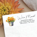 Search for orange flower return address labels Marigold