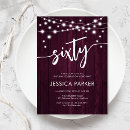 Search for country 60th birthday invitations String lights