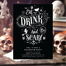 Search for eat drink and be scary invitations Typography