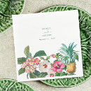 Search for tropical napkins Watercolor tropical flowers