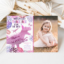 Search for three rex girl birthday invitations Watercolor dinosaurs