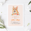 Search for watercolor dog invitations Corgi