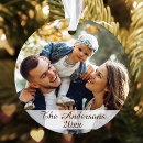 Search for double sided christmas tree decorations Family photo