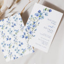 Search for summer watercolor flowers wedding invitations Dusty blue