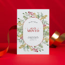 Search for seasonal moving announcement cards We've moved
