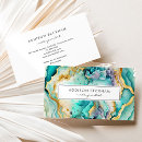 Search for teal and gold business cards Makeup artist