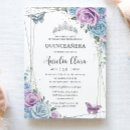 Search for purple silver quinceanera invitations Mexican spanish latina