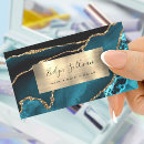 Search for turquoise and gold business cards Makeup artist