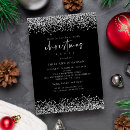 Search for black and silver christmas invitations Modern