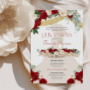 Search for red white quinceanera invitations Elegant