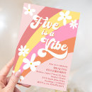 Search for five is a vibe birthday invitations Daisies