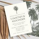 Search for vintage tropical wedding invitations Green