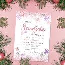 Search for purple winter wonderland invitations Little snowflake