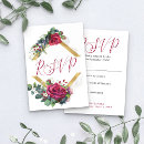 Search for quinceanera rsvp cards Red and gold