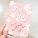 Search for five is a vibe birthday invitations Daisies