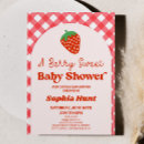Search for strawberry shower invitations Red pink