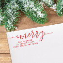 Search for return address christmas rubber stamps Simple