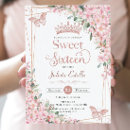 Search for cherry blossom sweet 16 invitations Watercolor pretty cherry blossoms
