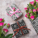 Search for black floral print wrapping paper White