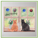 Search for black cat flowers art Watercolor