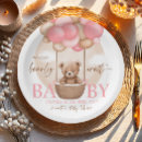 Search for teddy bear baby shower plates Pink