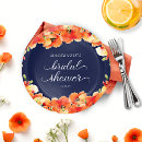 Search for navy blue and orange plates Elegant