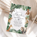 Search for monstera leaves baby shower invitations Tropical greenery