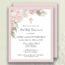 Search for girls first communion invitations Gold cross