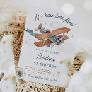 Search for time flies 1st birthday invitations Aeroplane party