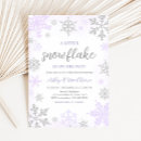 Search for purple winter wonderland invitations Girl