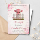 Search for cow baby girl shower invitations Rustic
