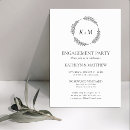 Search for wreath engagement party invitations Modern