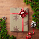 Search for gold snowflakes wrapping paper Rustic