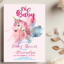 Search for magical unicorn baby shower invitations Enchanted
