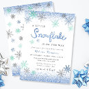 Search for snowflakes baby shower invitations Little snowflake