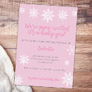 Search for snow baby girl shower invitations Winter