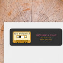 Search for cassette return address labels Vintage