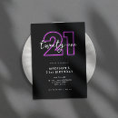 Search for neon 21st birthday invitations Modern