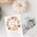 Search for floral birth announcement cards Autumn