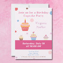 Search for cupcake bakery invitations Pink